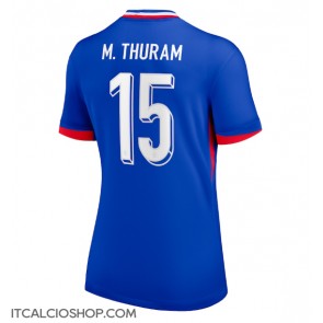 Francia Marcus Thuram #15 Prima Maglia Femmina Europei 2024 Manica Corta